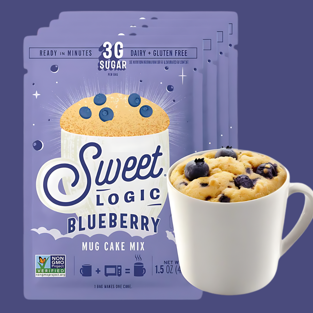 Sweet Logic - Wholesale Cake Mix - Blueberry Mug Muffin Easy Mix - Keto, Low-Carb (10-Pack)12