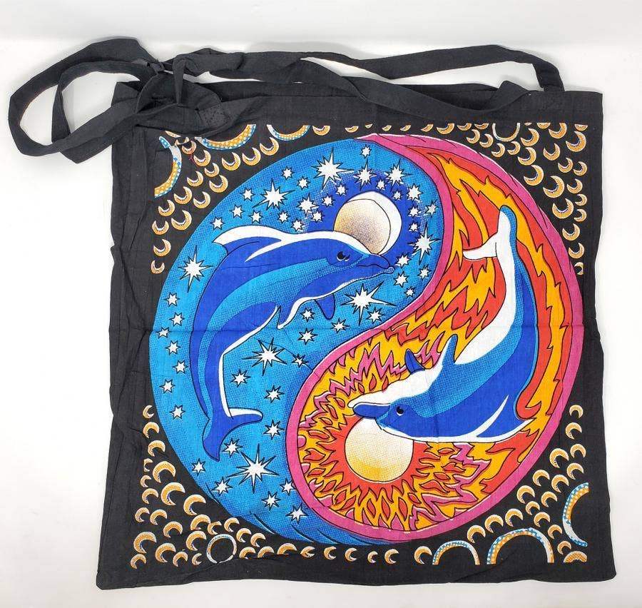 GREENROOTS USA LLC - Wholesale Tote Bag - Women's - Yin Yang Tote Bag 18X18' Multi Color