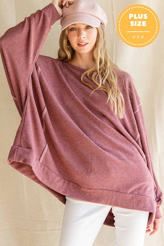 JADE BY JANE - Wholesale Tunic - Women's - OVERSIZE TUNIC WITH SCRUNCHED BACK11