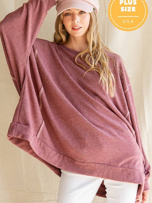 JADE BY JANE - Wholesale Tunic - Women's - OVERSIZE TUNIC WITH SCRUNCHED BACK11