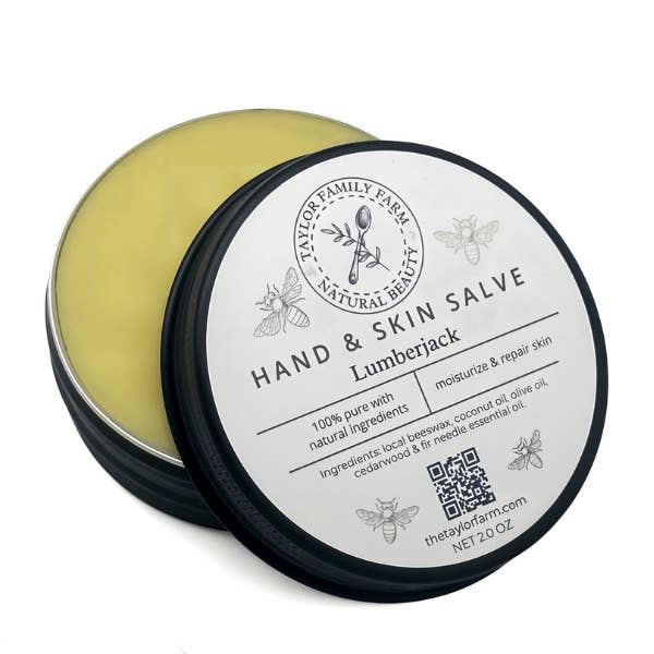 Lumberjack Salve for wholesale by Taylor Family Farm
