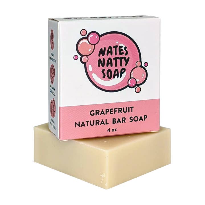 Grapefruit Natural Bar Soap, 4oz. for wholesale by Nate's Natty