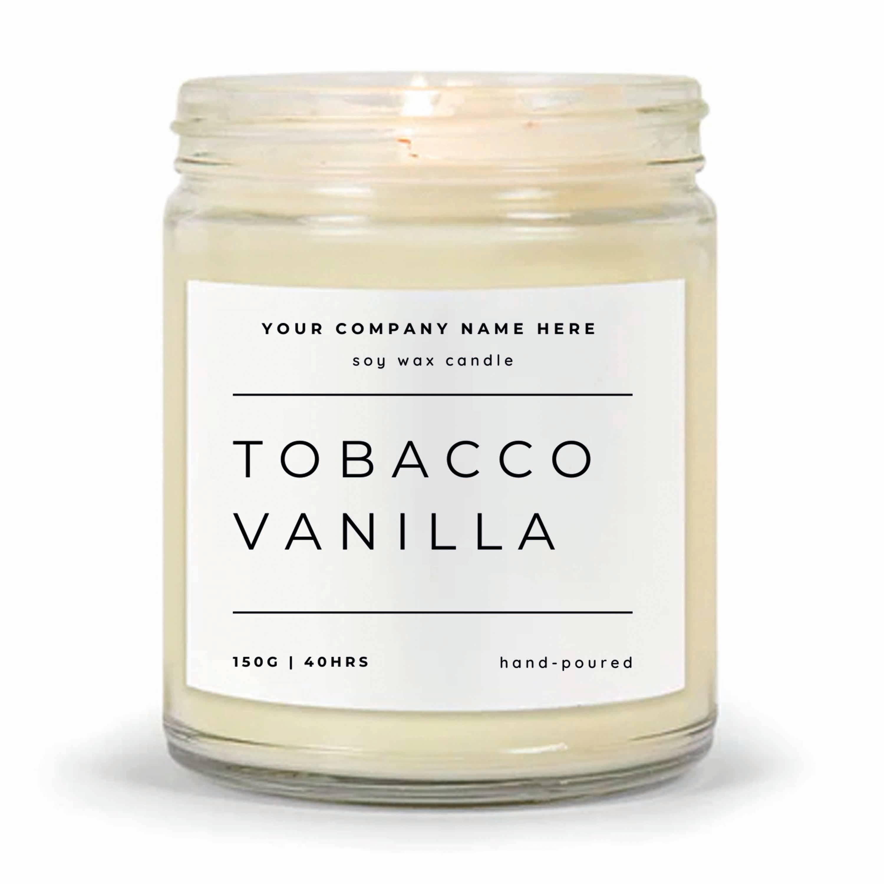 Candle Drop - Wholesale Jar/Filled Candle - Label Style 4 | Wholesale White Label Soy Candle | Clear Jar5