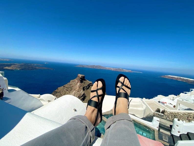 Christina Christi - Wholesale Sandals - Men's - Black Leather Sandals Men, Slingback Sandals7