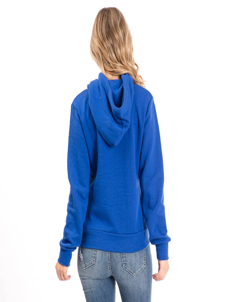 Wholesale Active Fleece Lined Pullover Hoodie Royal Blue for your store -  Faire