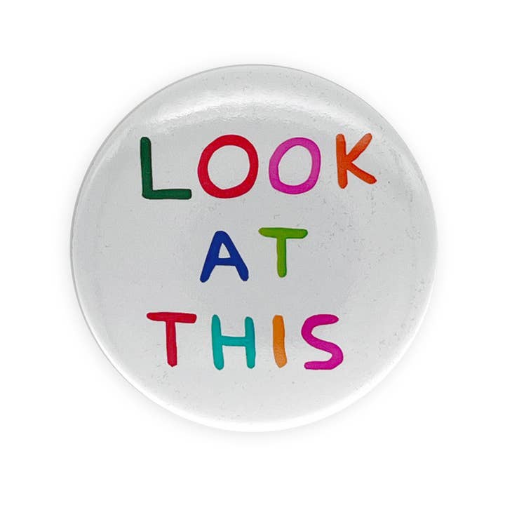 Funny Gift David Shrigley - Look At This Pocket Mirror for wholesale by David Shrigley x Brainbox Candy