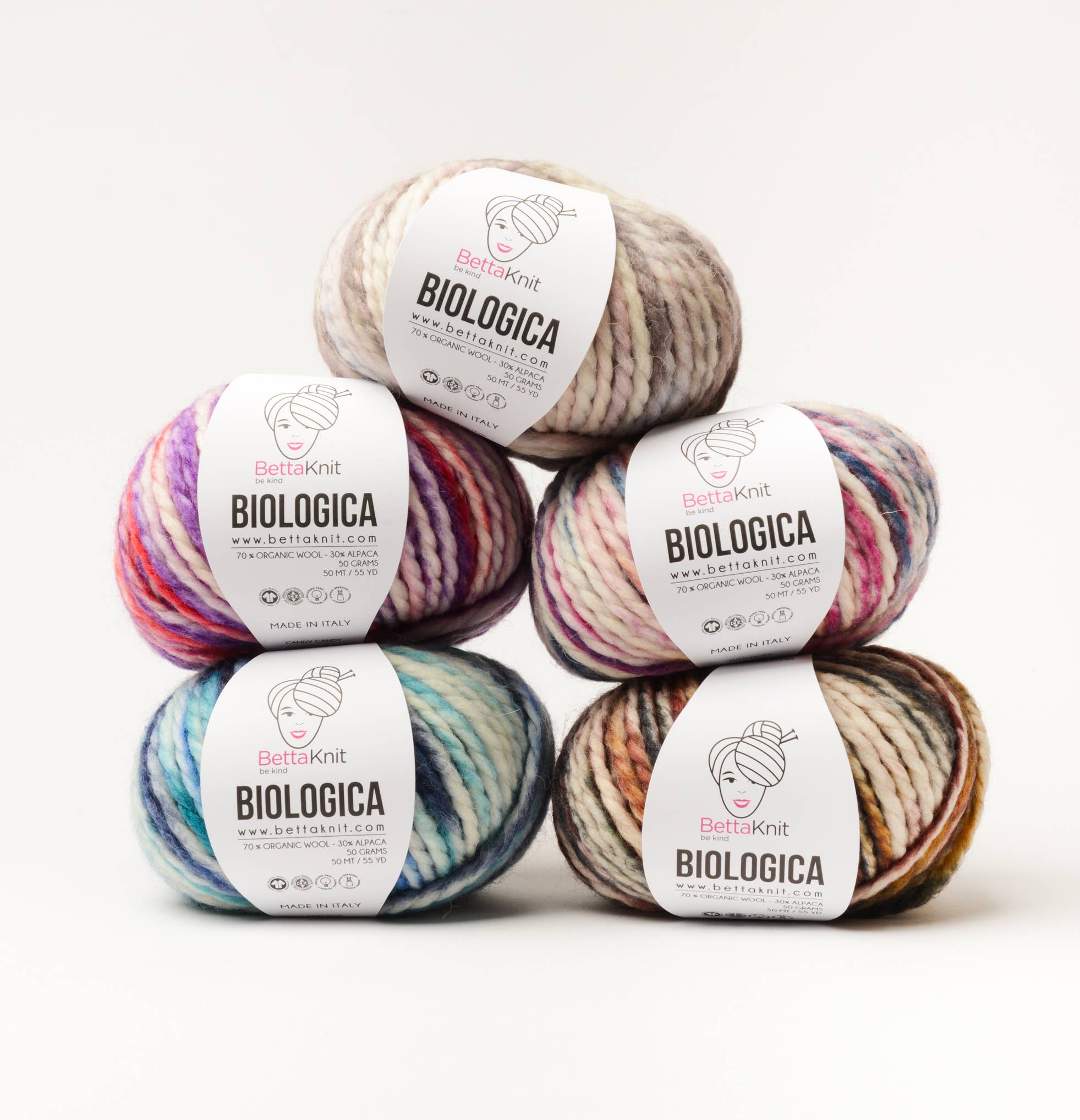 BettaKnit - Wholesale Yarn - Biologica Print - 70% Organic Wool 30% Alpaca Yarn5