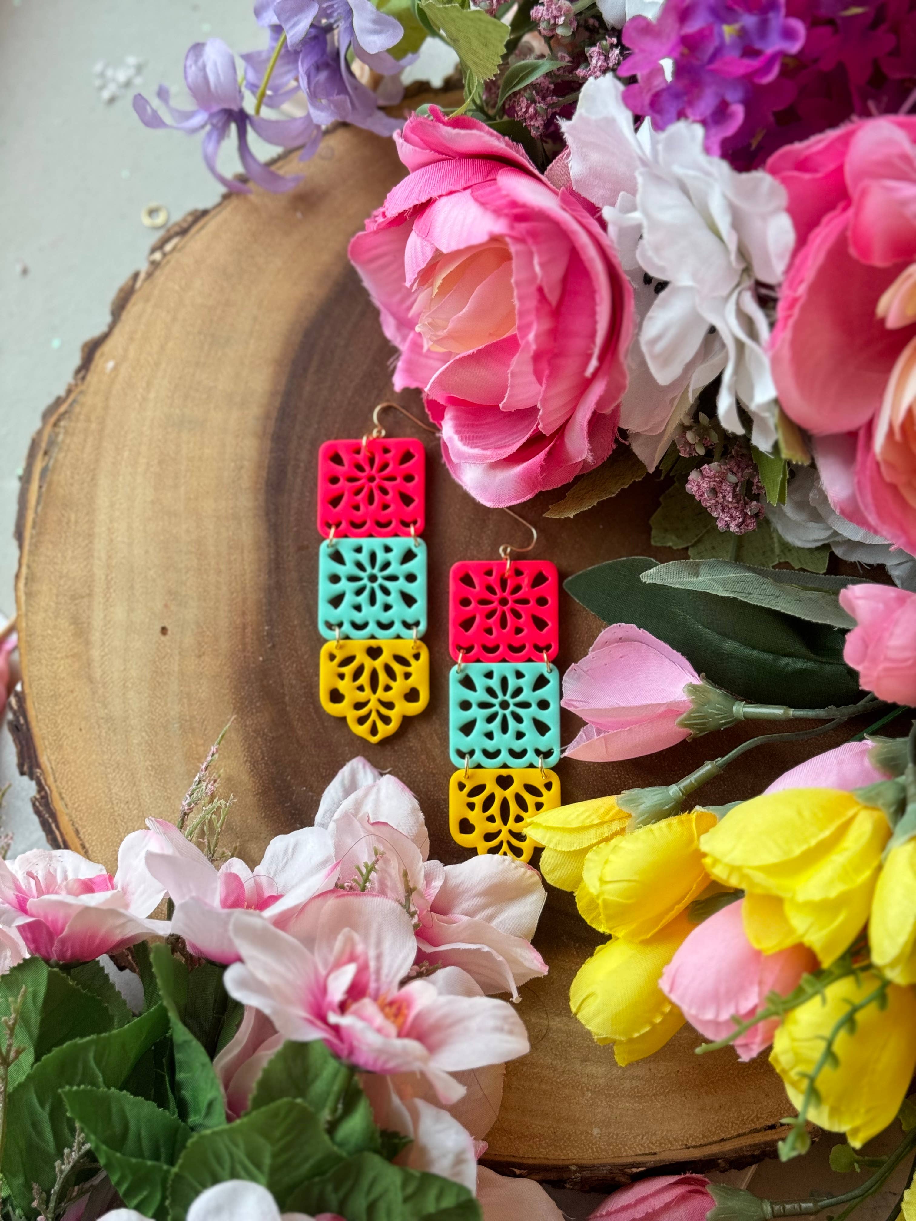 Skye Eclisse Jewelry - Wholesale Dangle Earrings - Mexican Papel Picado Earrings, Latina Jewelry3