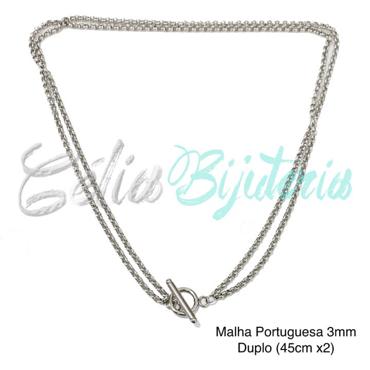 Celli Biju - Wholesale Pendant/Charm Necklace - Steel Medal/Necklace with Mother-of-Pearl2