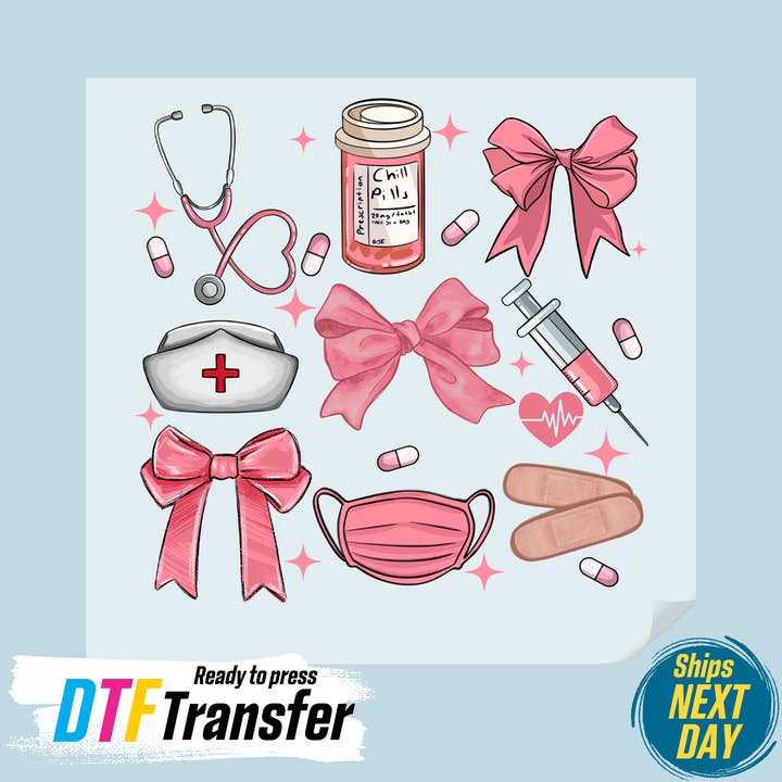 Coquette Nurse Halloween DTF Transfer for wholesale by DTF Office