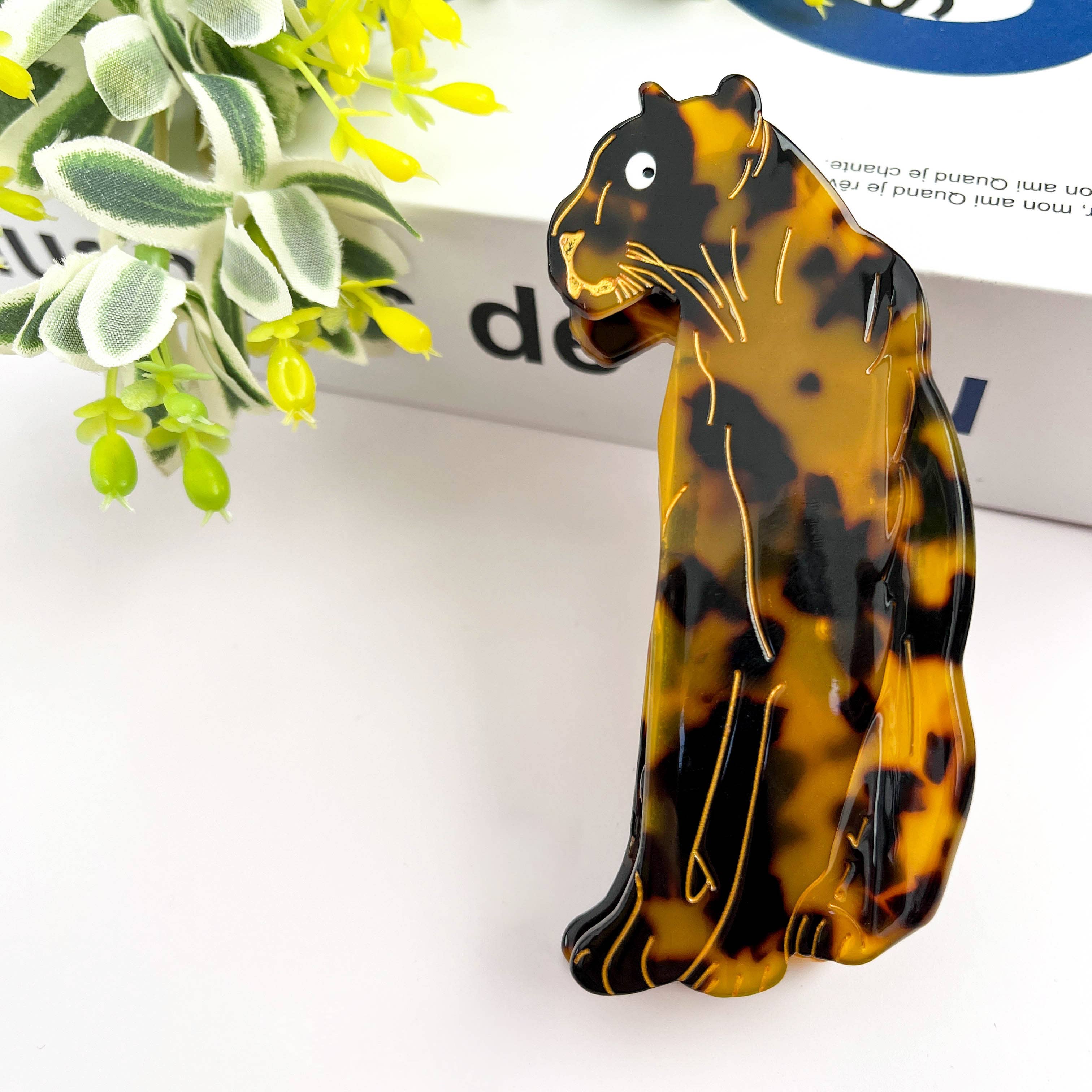 TheDivaSoap – wholesale Hårklämma - Dam – Jaguar hårklämma i djurmönstrad acetat11