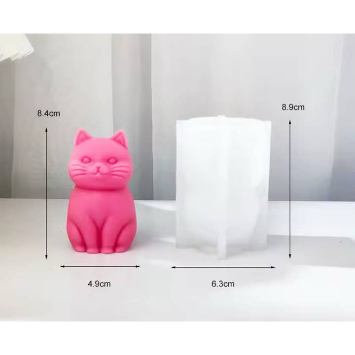 Karly’s Candles - Wholesale Craft supplies - Cat Silicone Mold for Candle, Soap, Resin, Chocolate2
