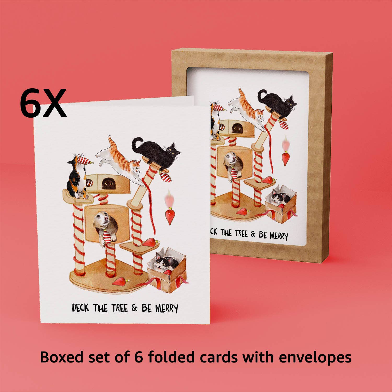 Liyana Studio – wholesale Christmas card – Deck The Tree - Funny Christmas Card3