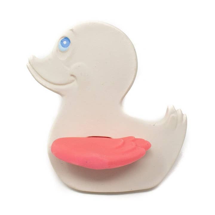 Crema/Rosa Pato de goma con alas rosadas, F/Moldeado de venta al por mayor en Faire