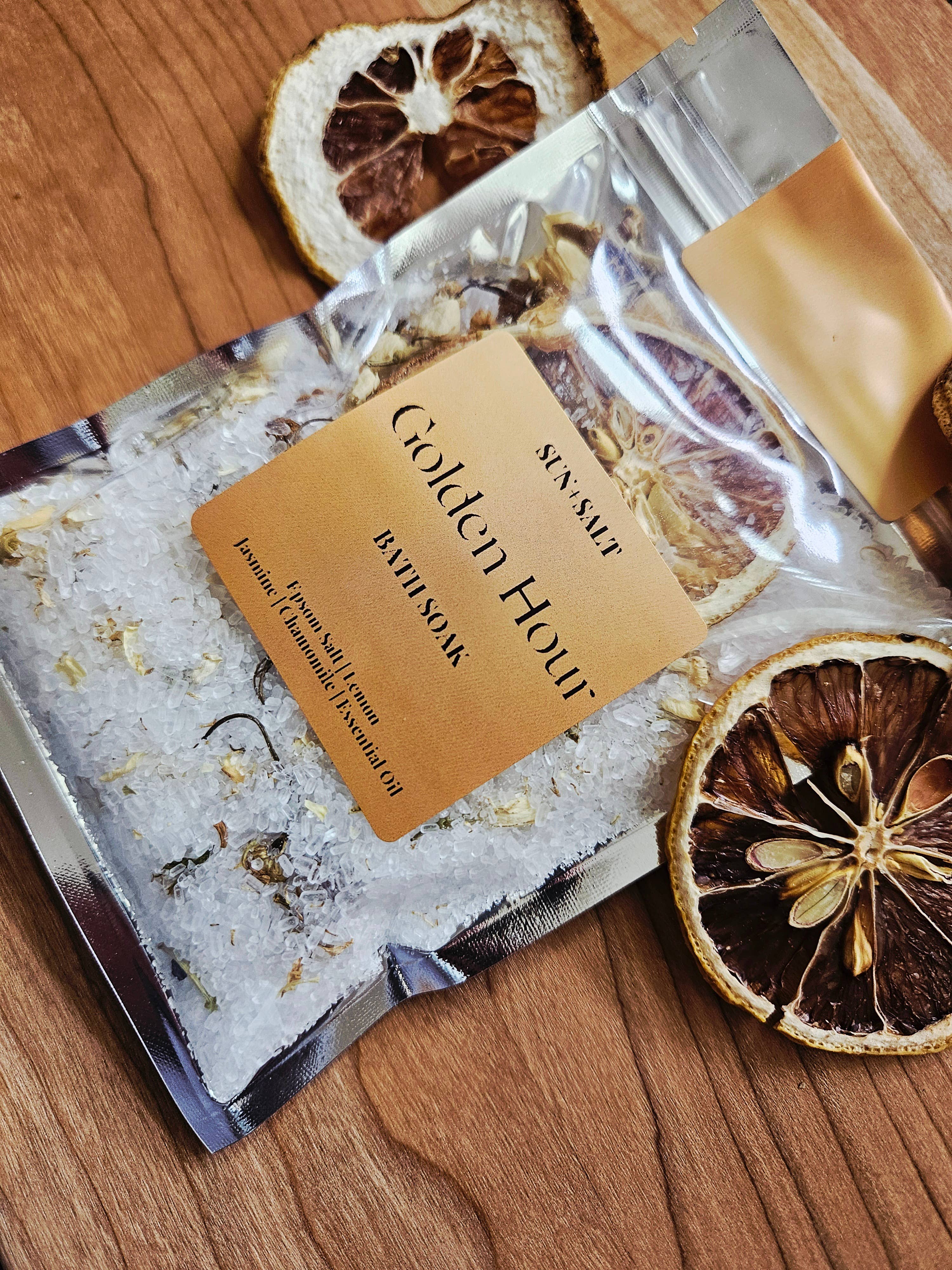 Lux&Lou – wholesale Bath soak/milk – Golden Hour Bath Soak | Fall Exclusive Bath Salt Single Use2