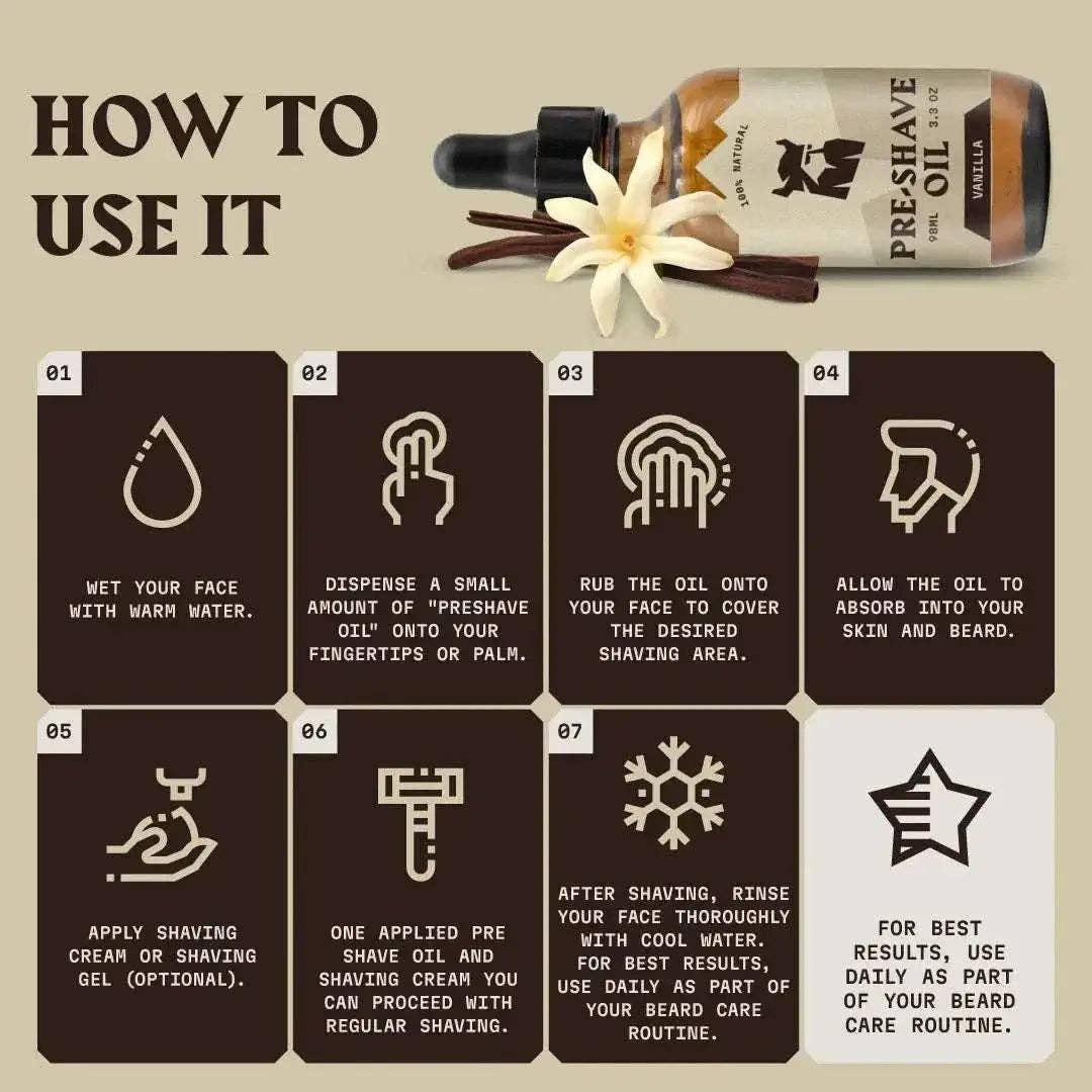 Striking Viking – wholesale Beard styling product – Pre Shave Oil for Men - Vanilla4