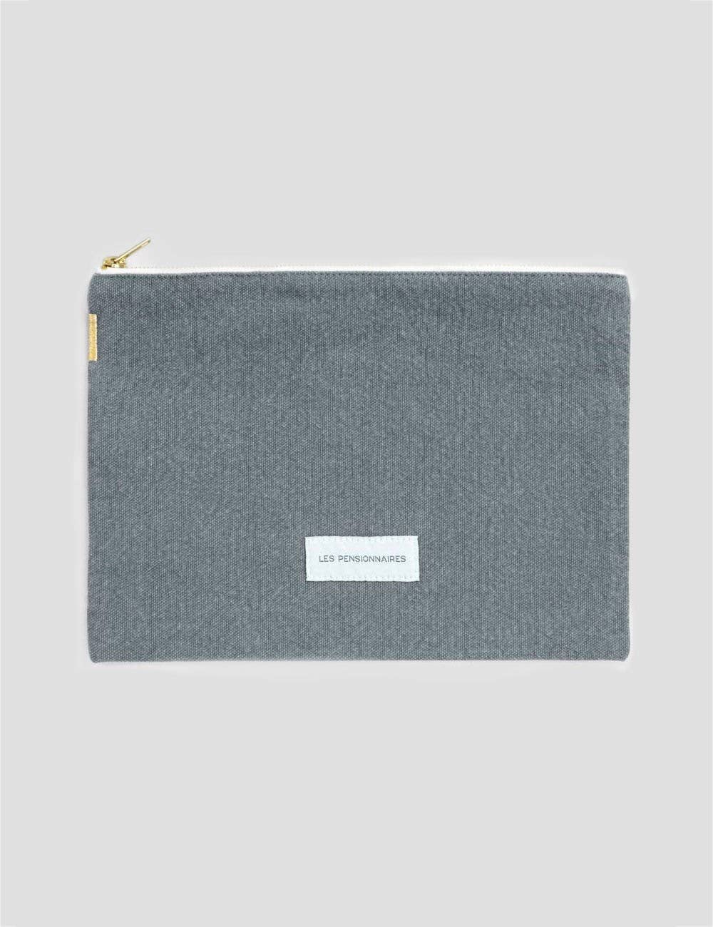 Les Pensionnaires – Engroshandel Posetaske - Dame – Stor Pung i Økologisk Bomuldslærred Blå Horisont