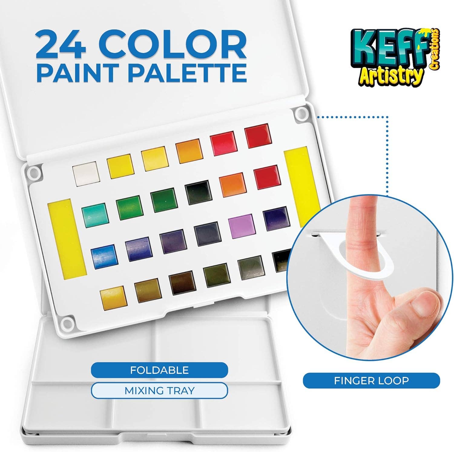 Keff Creations - Wholesale Watercolor Paint - 24 Watercolor Paint Set for Adults and Kids3