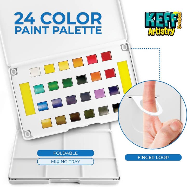 Keff Creations - Wholesale Watercolor Paint - 24 Watercolor Paint Set for Adults and Kids3