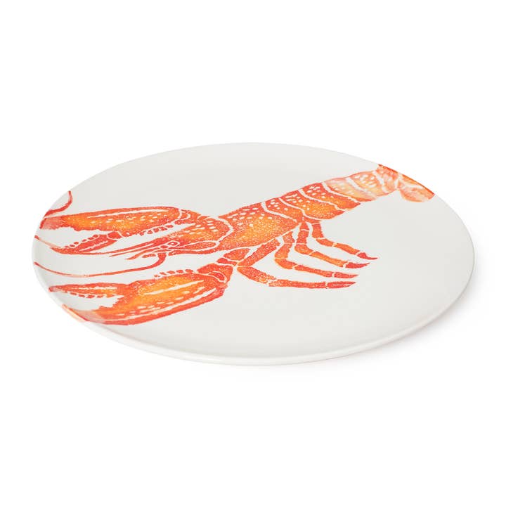 BlissHome - Wholesale Platter - Platter Lobster Orange | Round Ceramic Serving Platter