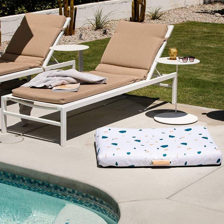 LAY LOâ„¢ Pets - Wholesale Pet Bed - Dog - LAY LO - White Terrazzo Mid-Century Modern Bed Cover