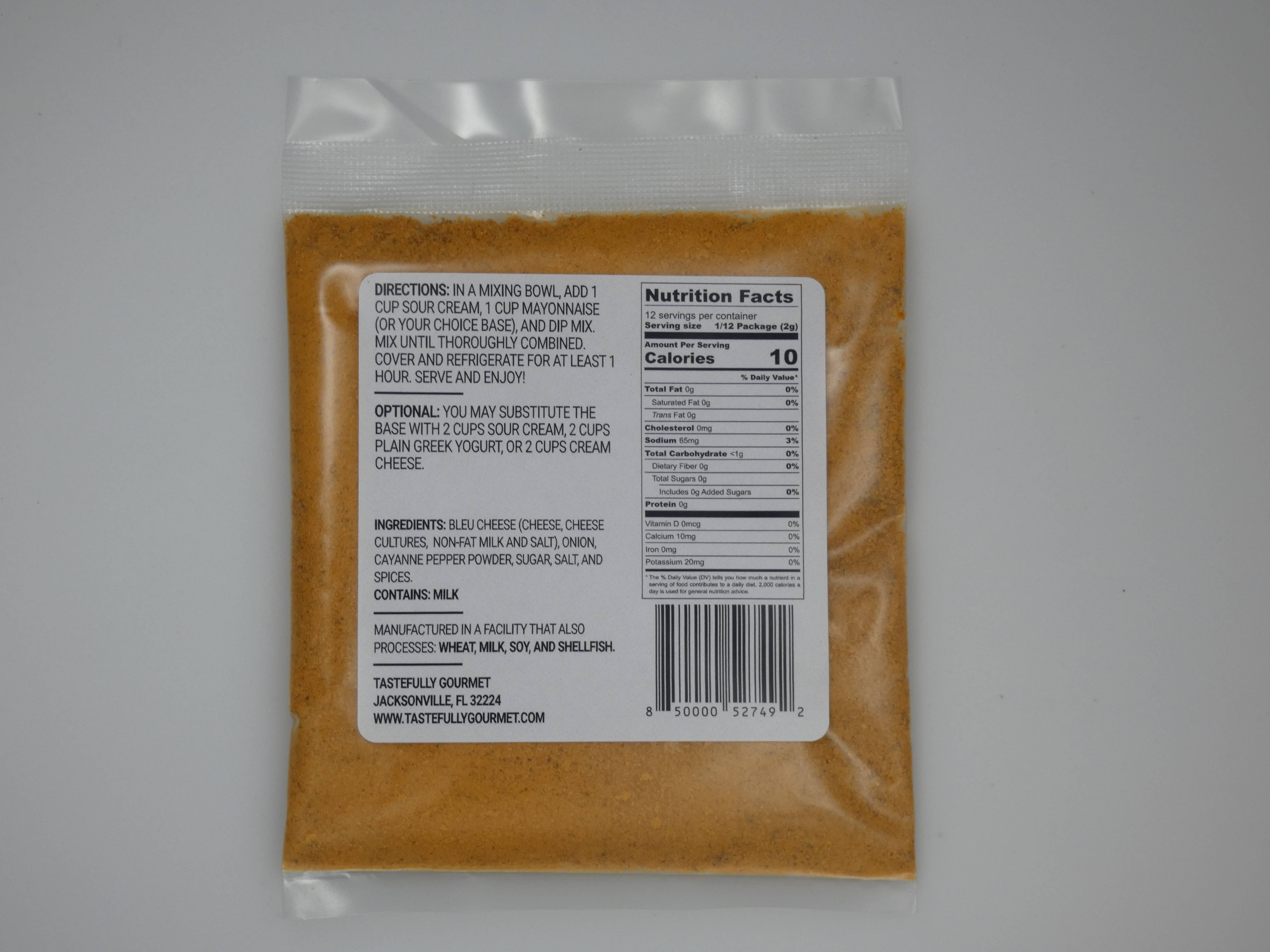 Tastefully Gourmet - Venta al por mayor Salsa para mojar - Mezcla para salsa de queso Buffalo Bleu1