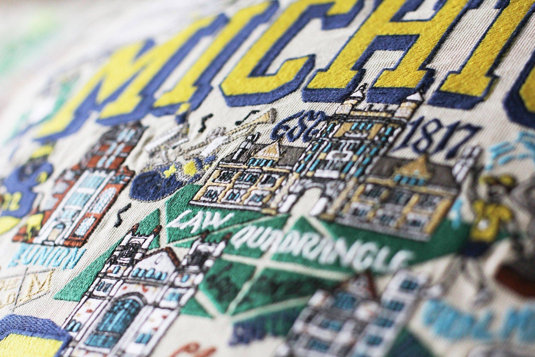 catstudio - Wholesale Throw/Decorative Pillow - Michigan, University of Collegiate Embroidered Pillow4