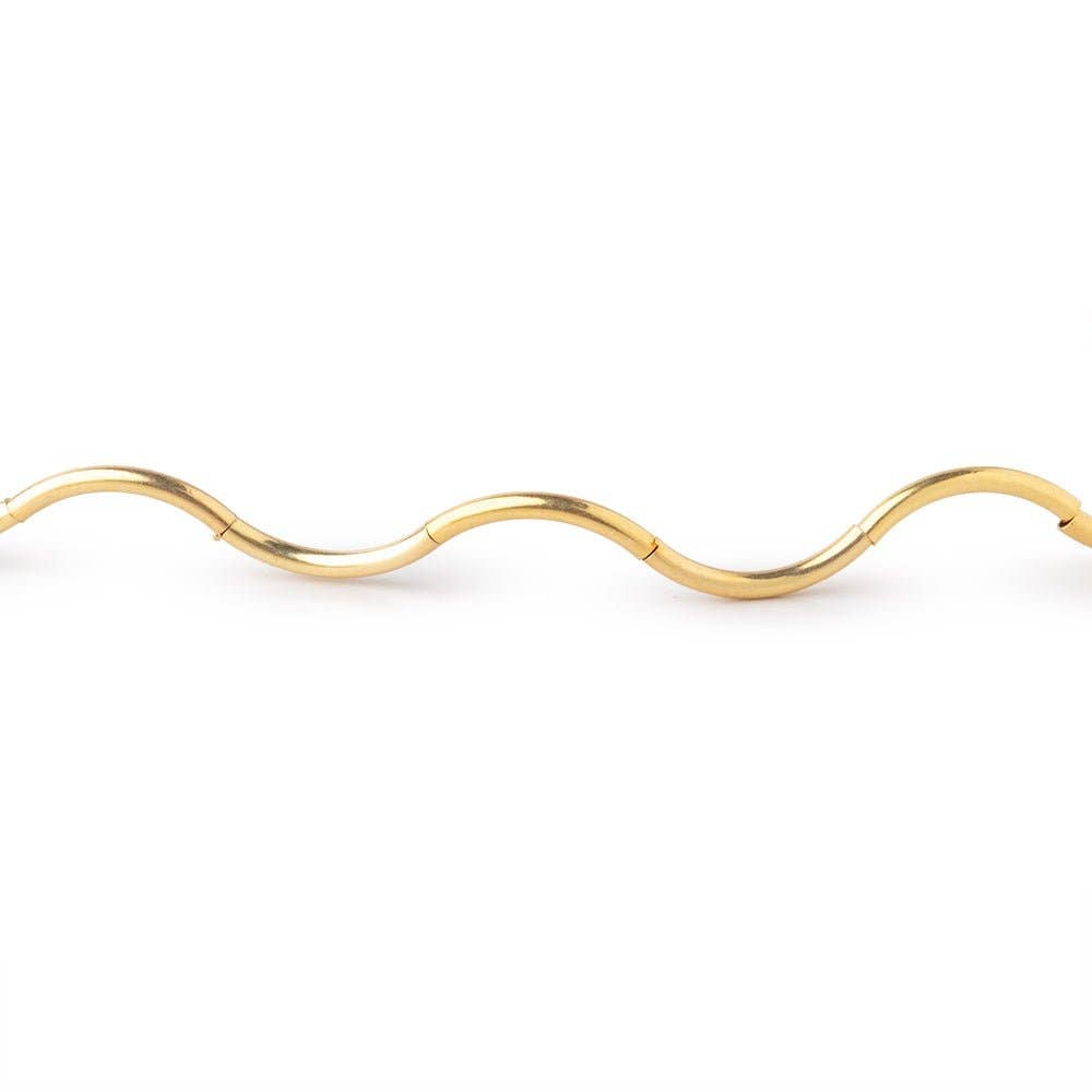 Beads of Cambay - Wholesale Beads - 10mm x 1mm 22kt Gold Plated  Copper Curved Tube Beads 7.5 inch 20 pieces1