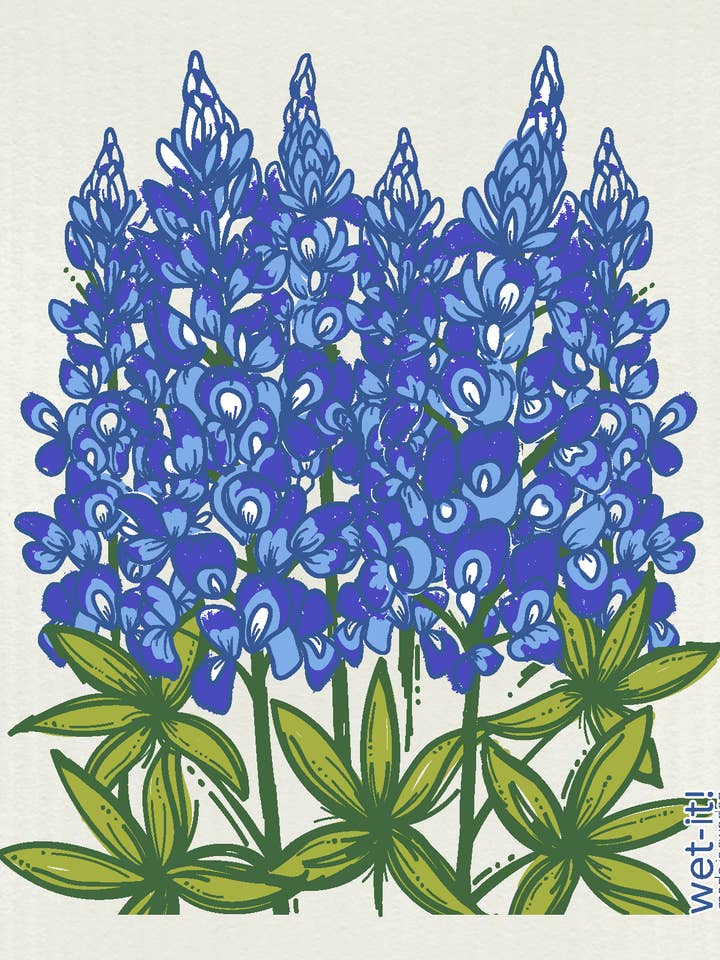 Blue Bonnet Swedish Cloth for wholesale by Wet-it!