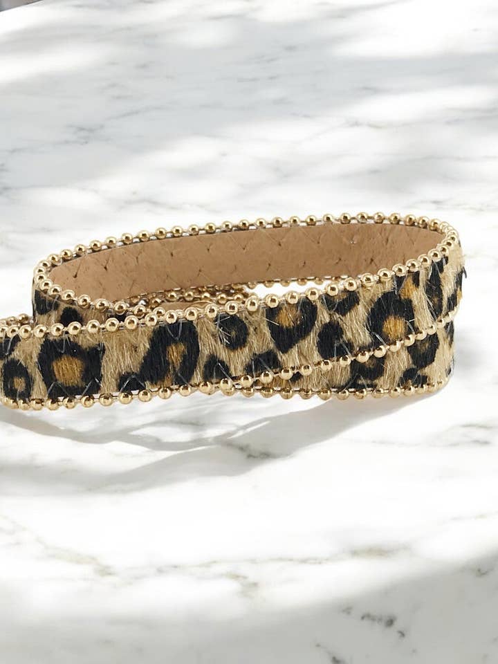 Leopard Wrap Bracelet - B204 for wholesale by Magnolia & Peach Jewelry Boutique, LLC