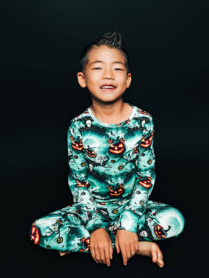 Graveyard Gourds Pajama Set for wholesale by Pipsqueaks Clothing Co