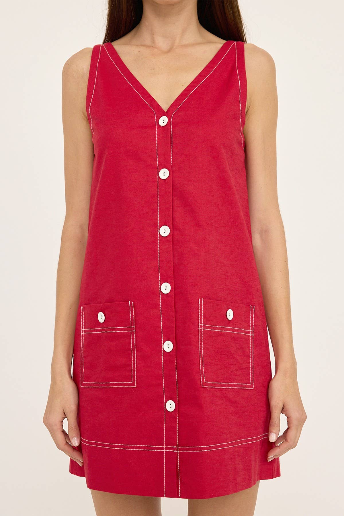 RAISONNEL - Wholesale Dress - Women's - Contrast Stitch Mini Dress - RD110213