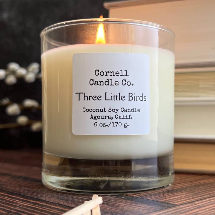 Cornell Candle Co. - Wholesale Jar/Filled Candle - Three Little Birds ~ Gardenia+Tuberose 6 oz. Coco-Soy Candle0