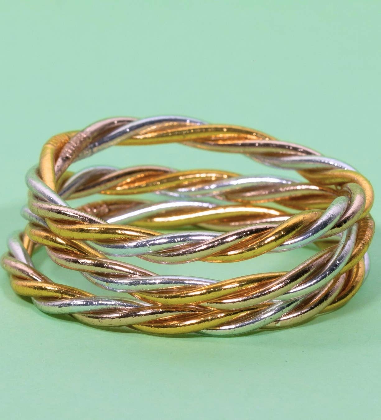 JolieJulie-MaLune-VentiLLo - Venta al por mayor Brazalete - 1 pulsera budista retorcida de 3 colores, talla M3