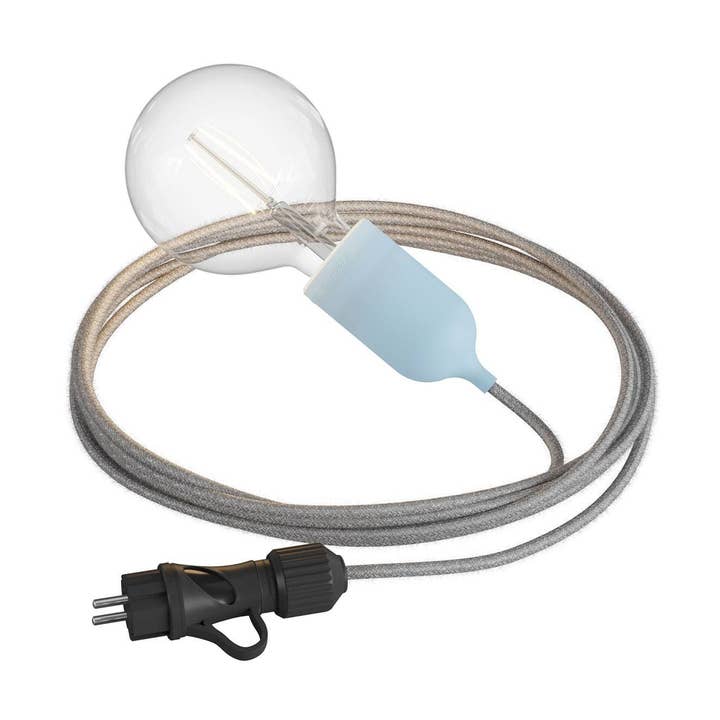 Snake Eiva Pastel, lámpara portátil para exteriores, 5 m cable textil, para venta al por mayor de LIGHTINUP S.R.L.