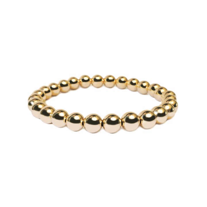 7mm Gold Bead Bracelet for wholesale by Callie Lee ®️