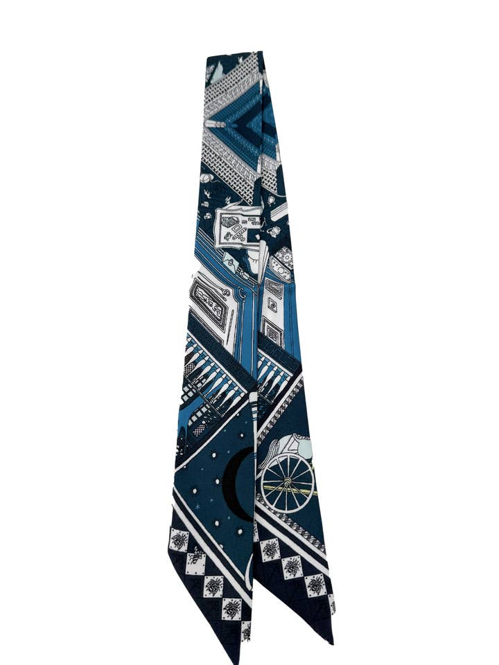 Scarf S32 Necklace - Black & Navy Majestic - Create your own for wholesale by Gemelli