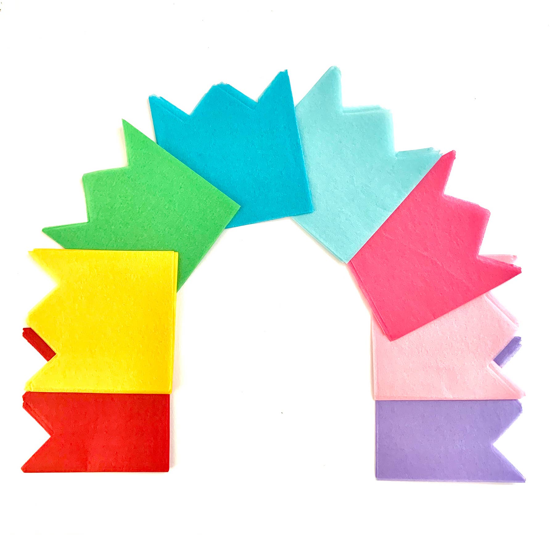 TOPS Malibu – wholesale Party hat/crown – Multi-Color Tissue Paper Crowns - Set of 82