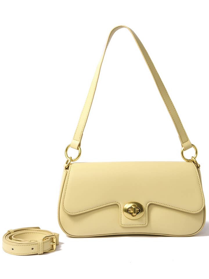 Jacqueline Tasche aus Glattleder, Gelb für den Großhandel von Bob Ore Blue Collection