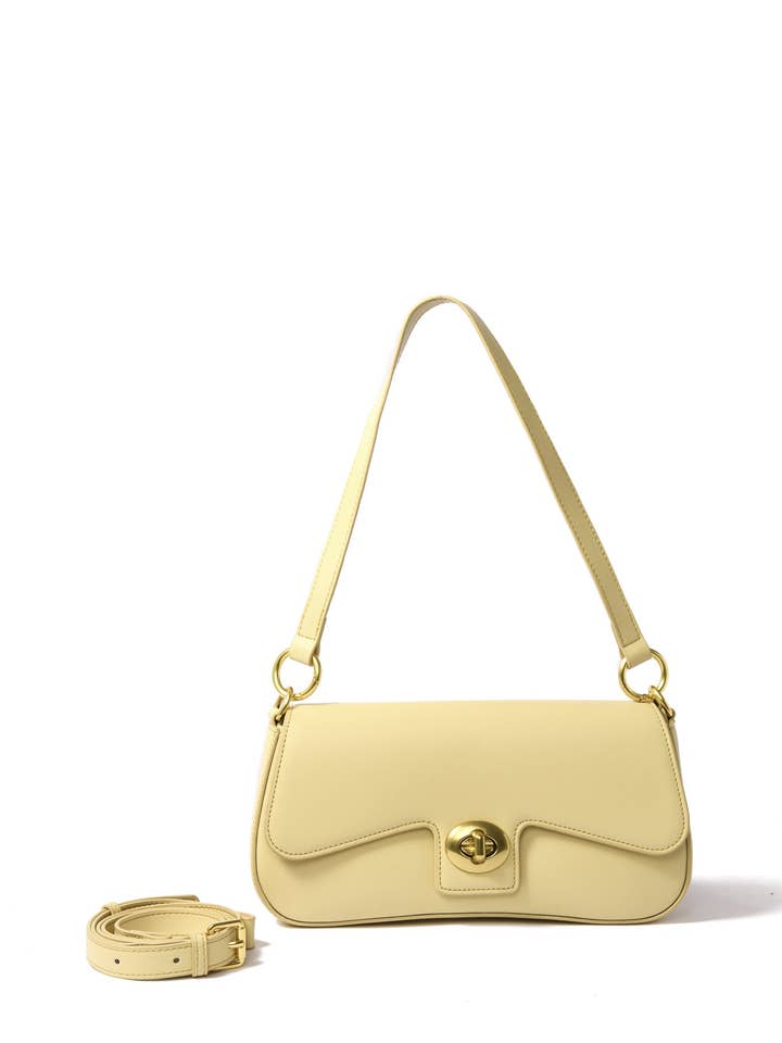 Jacqueline Bag in smooth leather, Yellow for wholesale by Bob Ore Blue Collection