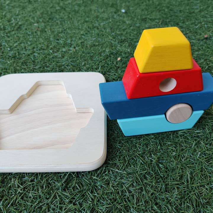 BASS&BASS - Wholesale Puzzle - Kids - 3D Wooden Puzzle Boat - Assemble & Stack9