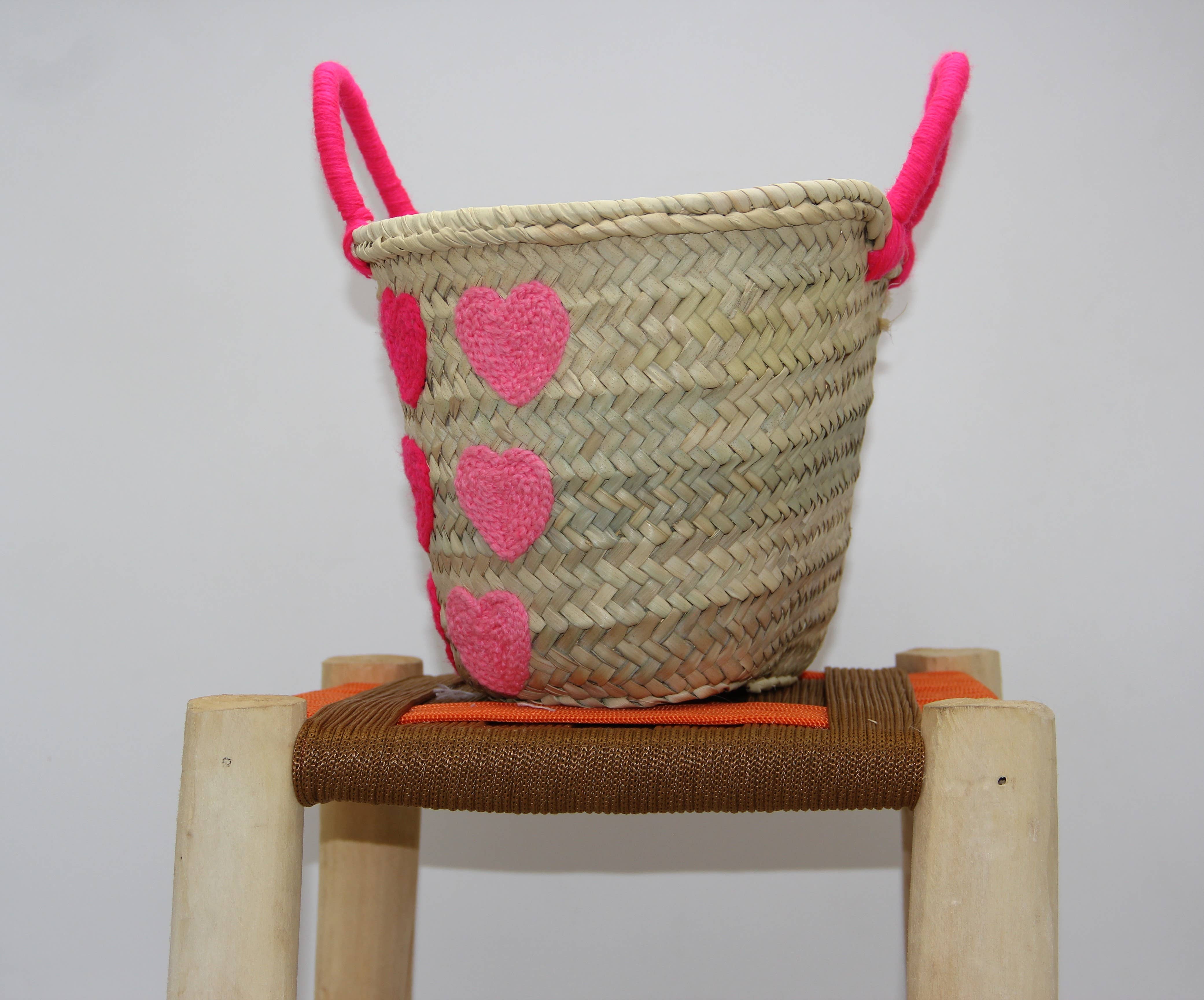 MOROHANDS – wholesale Strandväska – Anpassad hjärtstrandväska present, rosa & blå tote Alla hjärtans dag3