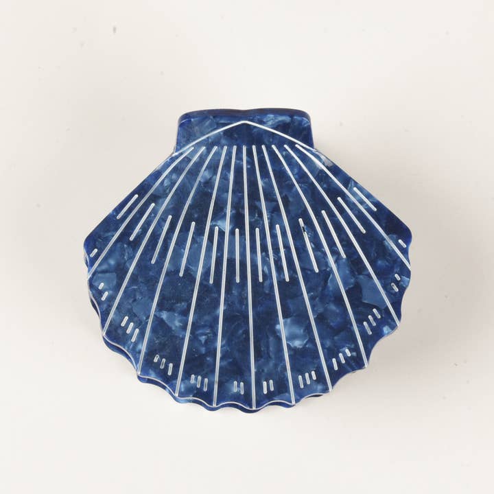 Adorro - Wholesale Hair Clip - Women's - Deep Sea Large Seashell Claw Clip