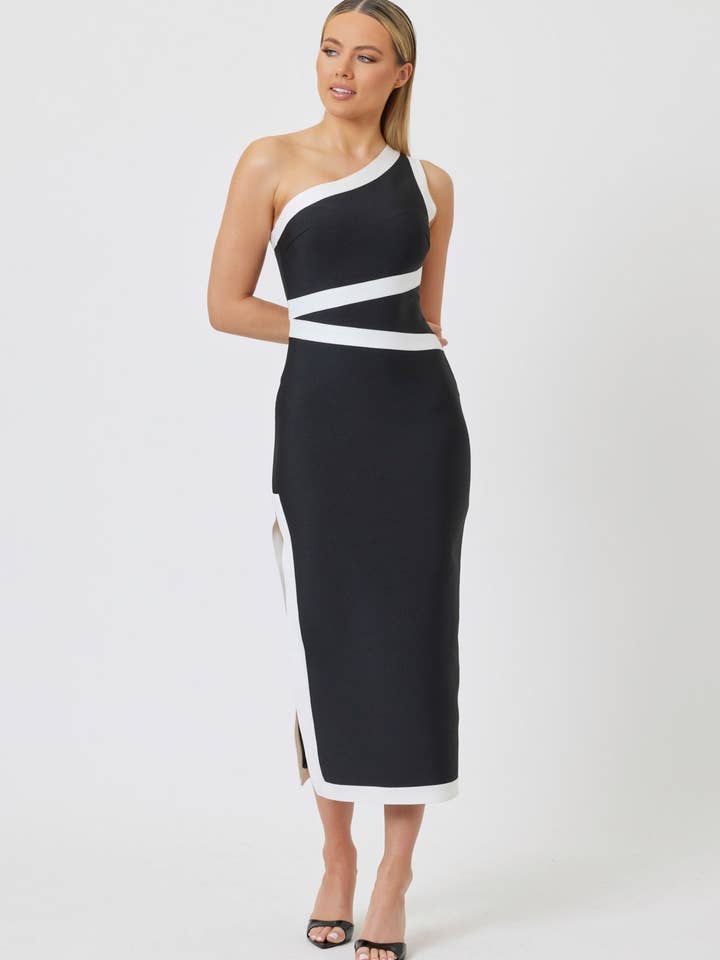 Maya Midi Dress Black for wholesale by Bianca and Bridget