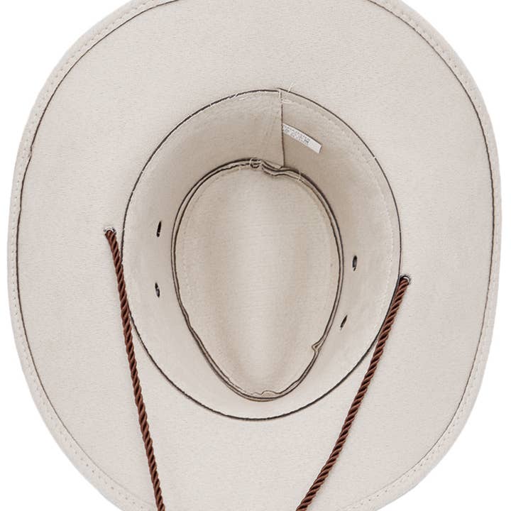 Cap Zone - Wholesale Cowboy Hat - Women's - Classic Faux Nubuck Suede Poly Fabric Western Cowboy Hat
