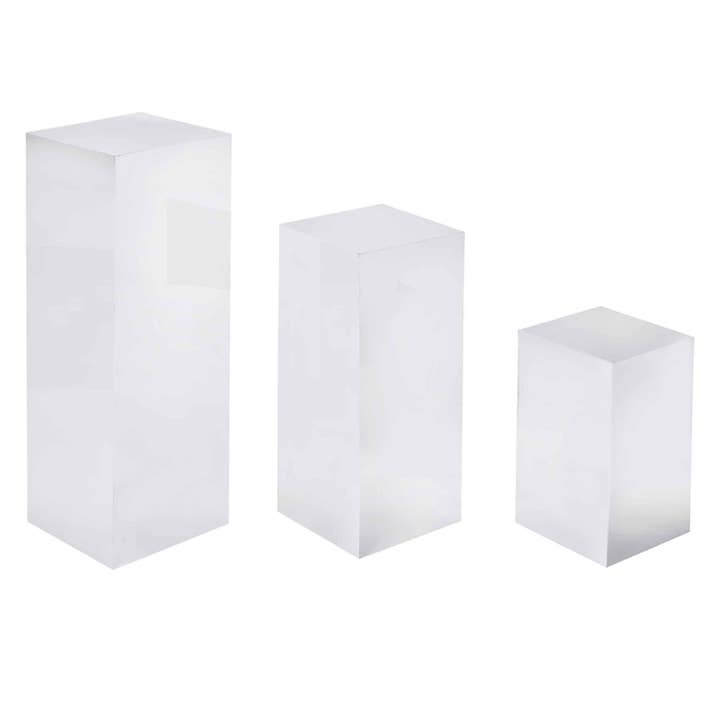 Mirrored Pedestal Risers - Set of 3 for wholesale by Portofino International Trading, USA