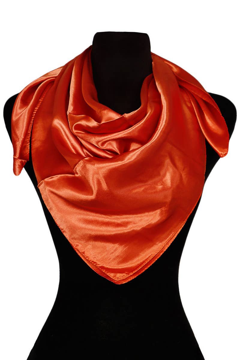 Cap Zone - Vente Écharpe – femme - Foulard carré brillant en satin polyester effet soie36