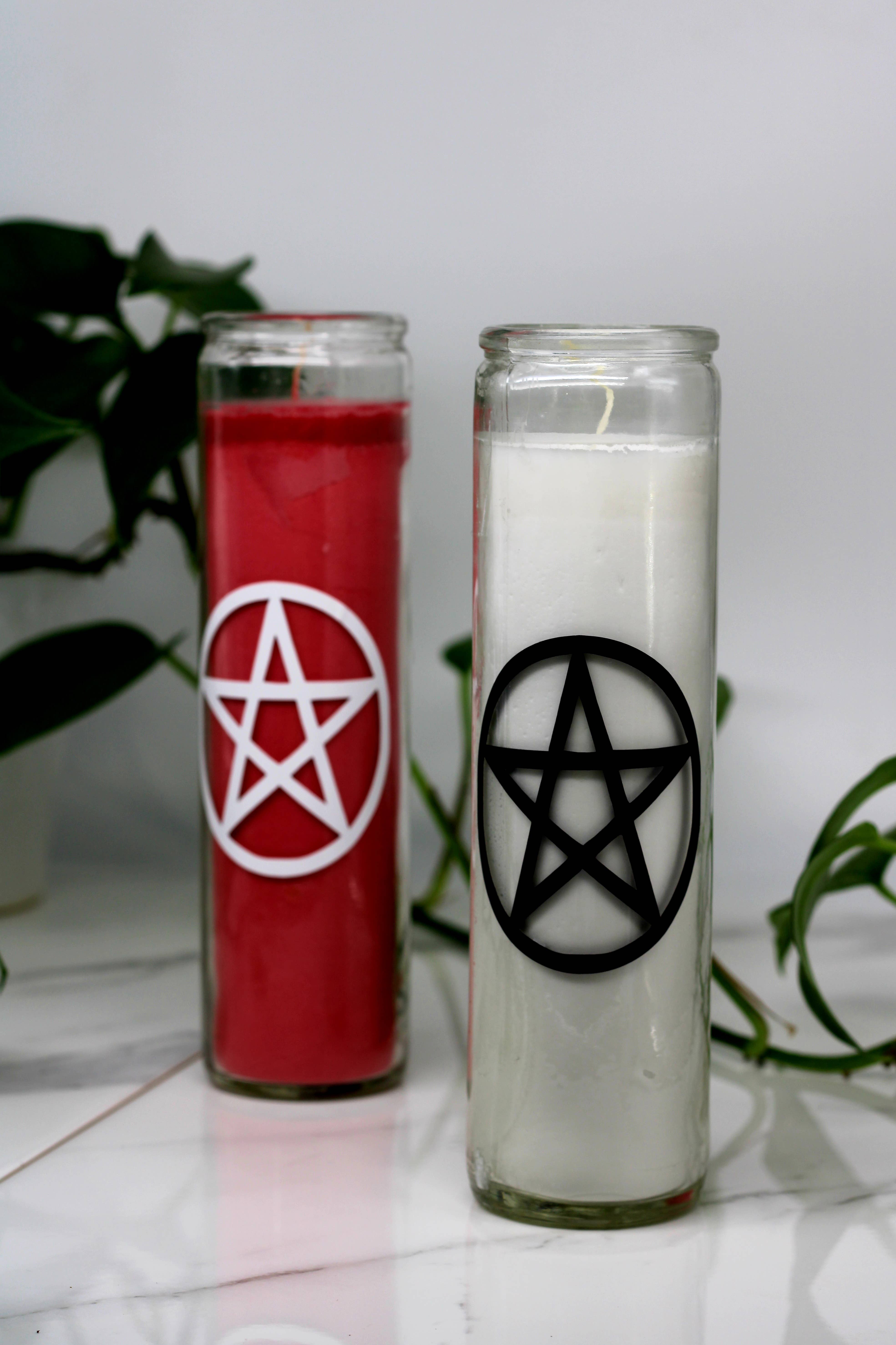 Three Witches Tea Shop - Wholesale Jar/Filled Candle - Pentagram Devotional Candle2