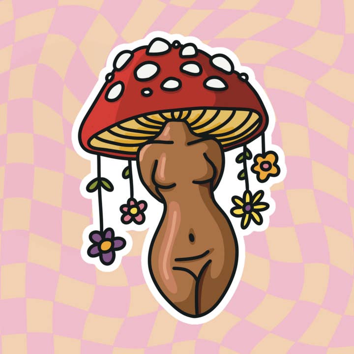 Pegatina de vinilo con forma de diosa para venta al por mayor de Emmarose Heath Art