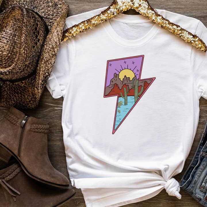 Western Bolt T-shirt voor wholesale door Londas Trendy Tees